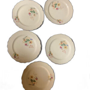 Vintage W.S. George Canarytone Plates!!!